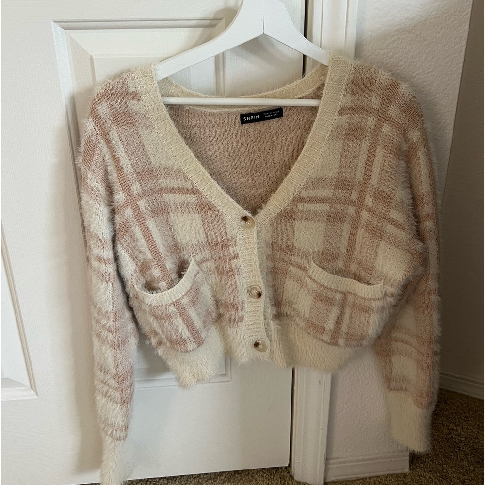 Fuzzy Cardigan Sweater